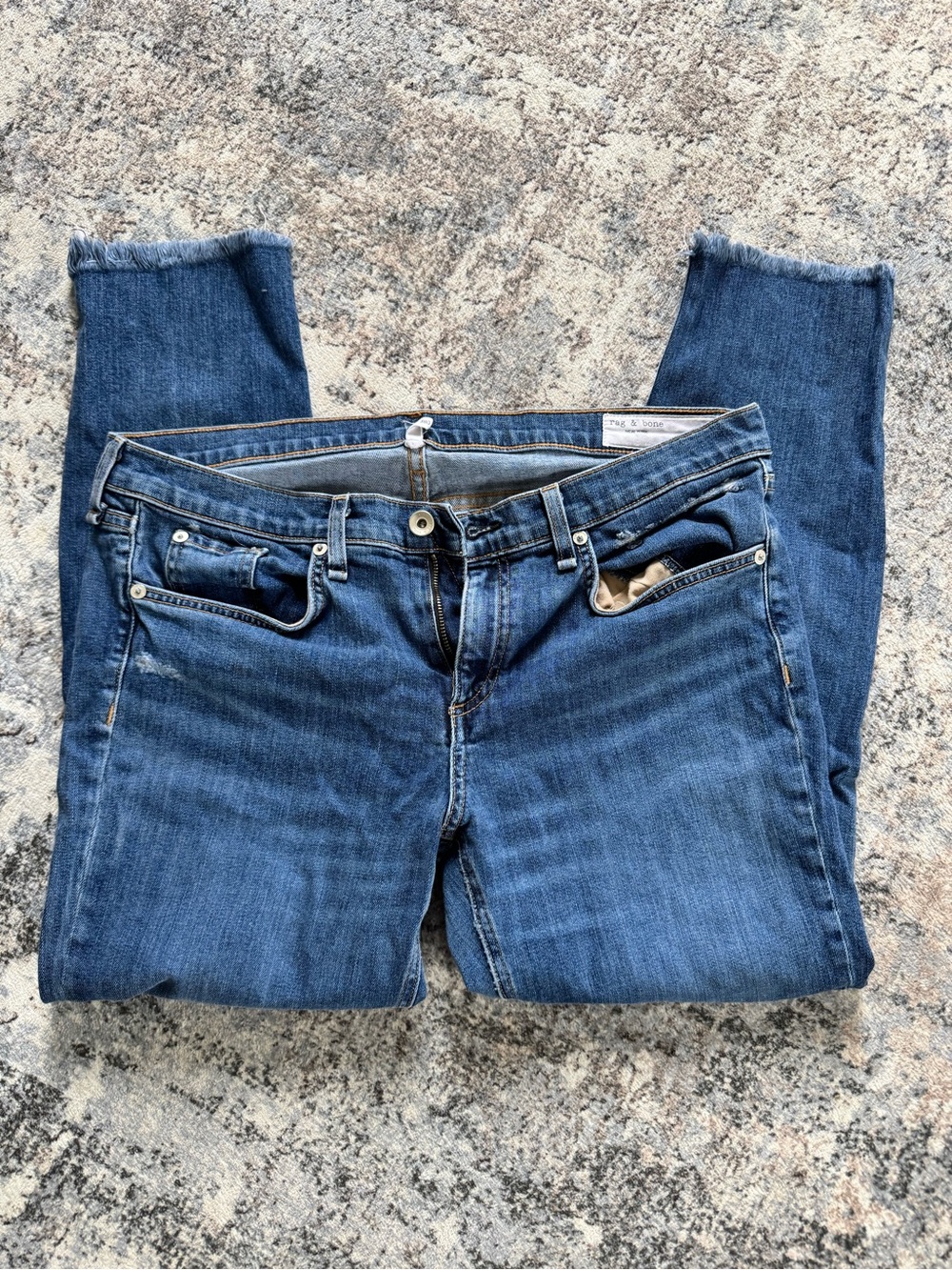 Women's Rag & Bone Dre Capri Blue Jeans